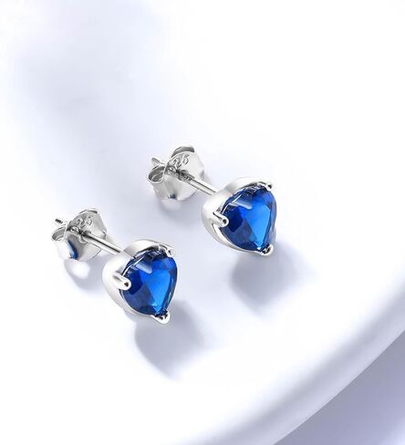 أقراط للنساء المراهقات، 925 من الفضة الإسترلينية جوهرة الميلاد إلى الأبد على شكل قلب وأقراط الذكرى السنوية وأعياد الميلاد وعيد الميلاد هدايا مجوهرات للنساء والزوجة والفتيات in Kuwait