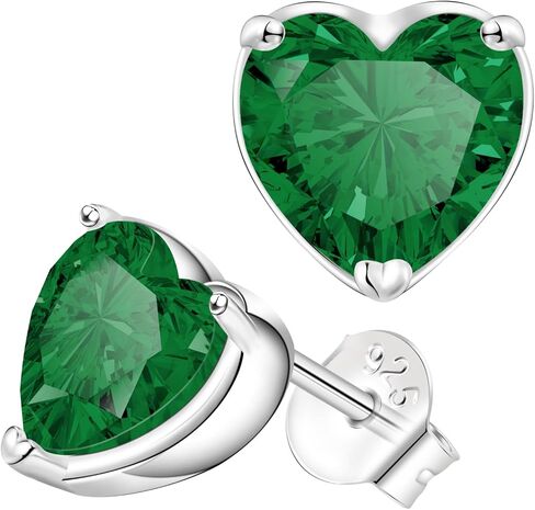 أقراط للنساء المراهقات، 925 من الفضة الإسترلينية جوهرة الميلاد إلى الأبد على شكل قلب وأقراط الذكرى السنوية وأعياد الميلاد وعيد الميلاد هدايا مجوهرات للنساء والزوجة والفتيات in Kuwait