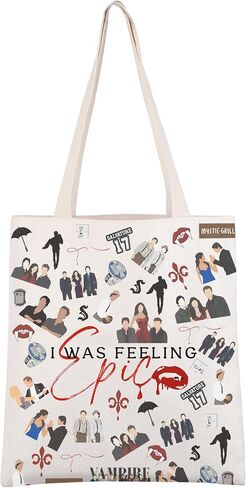 CMNIM Vampire Gift TVD Character Tote Bag I Was Feeling Epic Vampire TV Show Merchandise Mystic Falls Gift for DS Brother Fan in Saudi Arabia