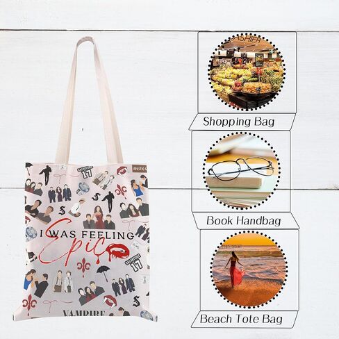 CMNIM Vampire Gift TVD Character Tote Bag I Was Feeling Epic Vampire TV Show Merchandise Mystic Falls Gift for DS Brother Fan in Saudi Arabia