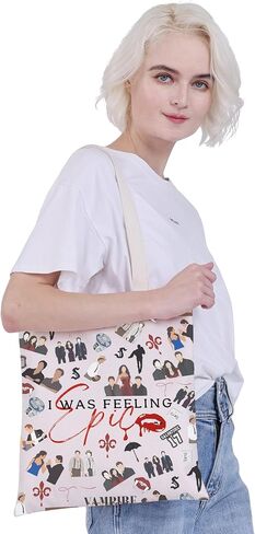 CMNIM Vampire Gift TVD Character Tote Bag I Was Feeling Epic Vampire TV Show Merchandise Mystic Falls Gift for DS Brother Fan in Saudi Arabia