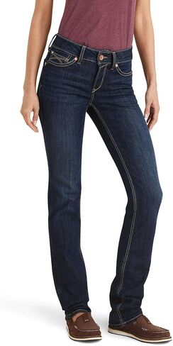 Ariat Female R.E.A.L. Perfect Rise Greta Straight Jean Midnight 33 in Saudi Arabia