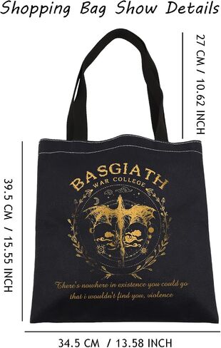 Lywjyb Birdgot Romantasy Fantasy Novel القارئ هدية Basgiath War College حمل حقيبة Bookish هدية للرجال والنساء in Kuwait