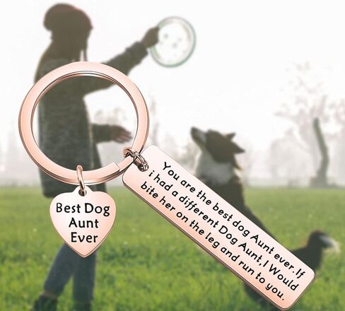 ENSIANTH Dog Aunt Gift Best Dog Aunt Ever Keychain Special Aunt Gift Dog Lover Gift in Saudi Arabia