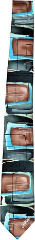 Jerry Garcia JG-10260 Robot Neurosis Mens Necktie Ties, Brown Turquoise Green, One size in Saudi Arabia