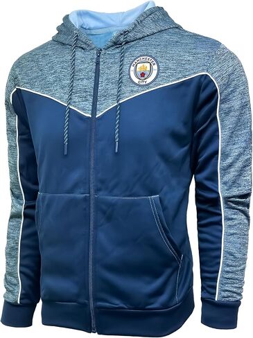 Icon Sports Men's Manchester City Full-Zip Hoodie, Licensed M. City Hooded Sweatshirt in Saudi Arabia