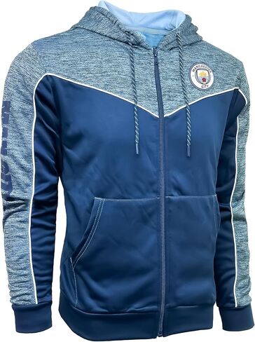 Icon Sports Men's Manchester City Full-Zip Hoodie, Licensed M. City Hooded Sweatshirt in Saudi Arabia