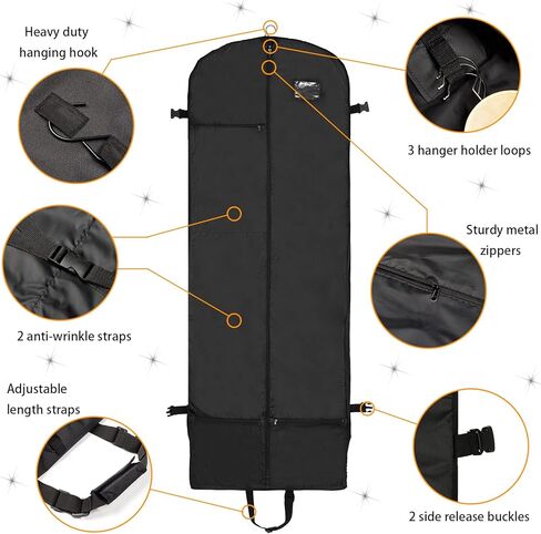شنطة ملابس للسفر للنساء، شنطة فستان بطول 60 انش للفساتين الطويلة، شنطة ملابس لفساتين الزفاف الطويلة، شنط ملابس للسفر وتعليق الملابس، شنط بدلات للرجال، شنطة حمل للملابس in Kuwait