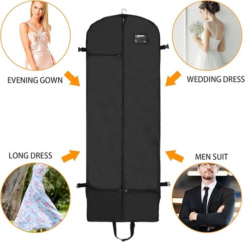 شنطة ملابس للسفر للنساء، شنطة فستان بطول 60 انش للفساتين الطويلة، شنطة ملابس لفساتين الزفاف الطويلة، شنط ملابس للسفر وتعليق الملابس، شنط بدلات للرجال، شنطة حمل للملابس in Kuwait
