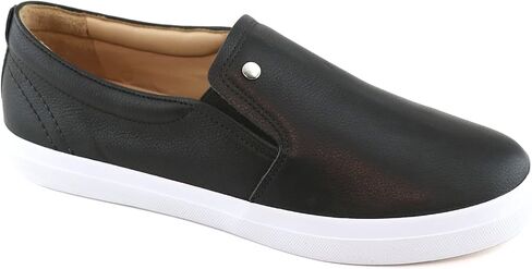 Marc Joseph New York Womens Casual Comfortable Genuine Leather Lightweight Low Top Fashion Slip-On Walking Sneaker Flat Shoes in Saudi Arabia