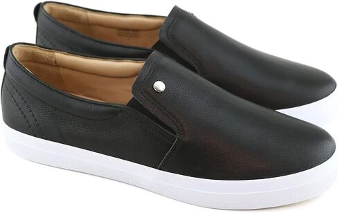 Marc Joseph New York Womens Casual Comfortable Genuine Leather Lightweight Low Top Fashion Slip-On Walking Sneaker Flat Shoes in Saudi Arabia