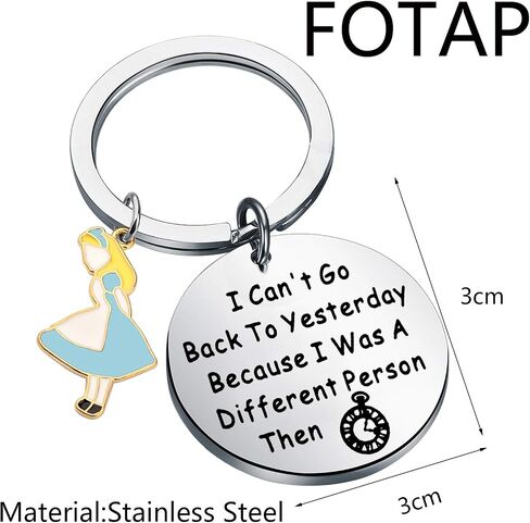 FOTAP Alice Inspire Gift Mad Hatter Jewelry Movie Inspire Gift (person keychain) in Saudi Arabia