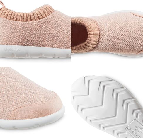 isotoner Women's Slip-on Shoes with a Lightweight Hatch Knit Stretch Sock Upper Slipper in Saudi Arabia