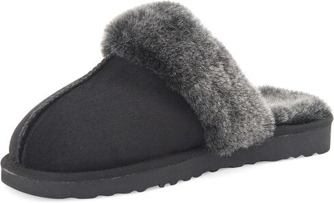 Women's Sheepskin Slippers Indoor Outdoor House Leather Shearling Fur Slippers in Saudi Arabia