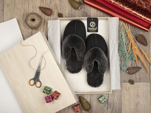 Women's Sheepskin Slippers Indoor Outdoor House Leather Shearling Fur Slippers in Saudi Arabia
