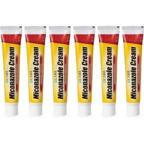 CareAll Miconazole Nitrate 2% Antifungal Cream 1.0 oz. (6 Pack), Clinically Effective Treatment for Most Athlete’s Foot, Jock Itch, Ringworm, Sooths and Relieves from These Conditions