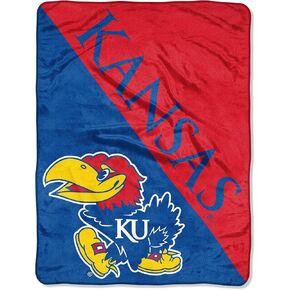 Northwest NCAA Kansas Jayhawks Unisex-Adult Micro Raschel Throw Blanket, 46" x 60", Halftone