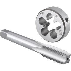 Burkit M16 X 2 Tap and Die Set Left Hand, M16 x 2.0 Machine Thread Tap and Round Die
