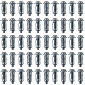 FEIYING 50Pcs 0.79'' in Length Panel Screws,Expansion Anchors,Galvanized Carbon Steel Petal Nuts,Assembly Hollow Mounting Material(50Pcs)