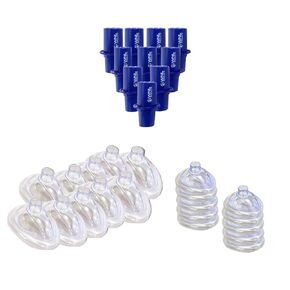 WNL Products 5000TMV-CP Adult/Child & Infant CPR Practi-MASK & Valve Combo Pack, 10 CPR Training Masks, 10 Inant CPR Training Masks, and 10 CPR Training Valves Fits All WNL Training Masks