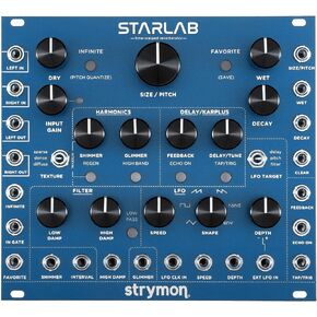 Strymon Starlab Time-Warped Reverberator Eurorack Reverb Module with Modulation and Karplus-Strong Synthesis, Blue