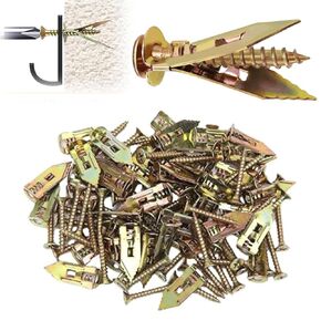 Dry Wall Anchors and Screws Kit,Upgraded Self Drilling Drywall Anchors,Self-Drilling Anchors Screws,Wall Anchors for Drywall Kit,No Drill Or Holes in Wall Drywall Anchors (40PCS 0.47x1.37 in)