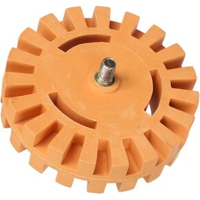 4in Pneumatic Rubber Eraser Wheel Sticker Remover Adhesive Car Decal Removal Tool with Adapter for Easy and Efficient Use
