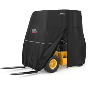 KEMIMOTO Forklift Cover, Forklift Storage Cover Side Zippered Hatch Heavy Duty 420D Oxford Compatible with Forklifts Up to 8000Lb Water-Resistance Windproof Forklift Accessories 104.3"L*49.2"W"*80.3"H