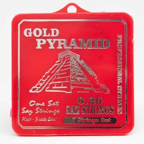 Original Pyramid Saz strings for Long Neck Saz, 0.20 gauge, German hard box set