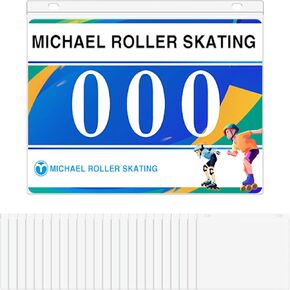 Goutoports Race Bib Vinyl Protector Sheets - Set of 20 Photo and Running Bib Display Holder and Organizer