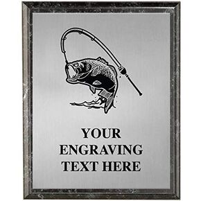 Fish Plaques, Personalized Fishing Trophy Plaque Award, Great Custom Engraved Fishing Tournament Awards Prime