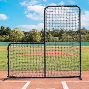 Fortress Regulation Baseball L-Screen [7ft x 7ft] | Premium-Grade Pitcher Protector Screen | Baseball Net L Screen | Baseball Practice Equipment | Baseball Pitching Net