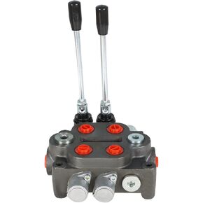 findmall 2 Spool 25 GPM Hydraulic Control Valve 3000 PSI BSPP Double Acting Hydraulic Directional Control Valve for Tractors Loaders Tanks