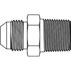 3/8" Male JIC to 3/8" Male Pipe Hydraulic Adapter