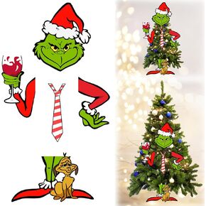Christmas Tree Topper, Christmas Decorations for Xmas Tree, Christmas Tree Decor for Funny Christmas Themed Party Supplies