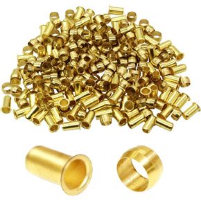 Beduan Brass Compression Fitting, 8mm Tube OD*5mm Tube ID Compression Sleeve Ferrules and Insert Tube Support Crimp Ferrule Stiffener Combo 20 Pcs