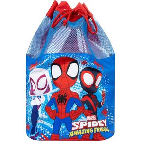 Marvel Spidey And His Amazing Friends Boys Swimming Bag | Spiderman Swim Bag | Boys Drawstring Bag | Blue One Size