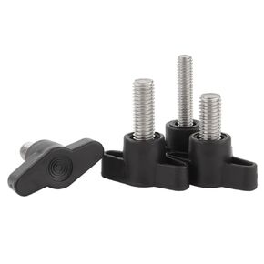 4 Pcs M8 x 30mm Thumb Screws 304 Stainless Steel Head Diameter 36mm Z-Shaped Handle Screw Knob Bolt Clamping Handle Knurled Thumbscrew Grip Handgrips