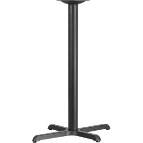 Flash Furniture Beverly 23.5'' x 29.5'' Restaurant Table X-Base with 3'' Dia. Bar Height Column