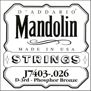 D'Addario J6701 Nickel Mandolin Single String, 011