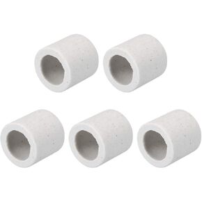 uxcell 10mm Dia Ceramic Insulation Tube Single Bore Alumina Porcelain High Temperature Insulator Pipe for Heating Element 5 Pcs