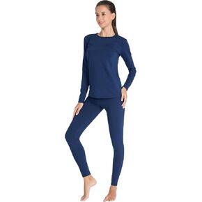 ملابس داخلية حرارية للنساء من JTANIB، طبقة أساسية مبطنة بالصوف، ملابس داخلية طويلة فائقة النعومة للطقس البارد in Kuwait