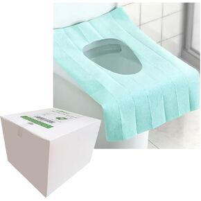60 count Disposable Toilet Seat Covers for Travel Essentials Portable Sticker Free Toilet Seats Extra Large, Individually Wrapped for Airplane, Hotel, Public Restrooms