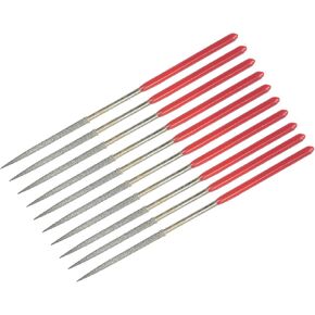 10 قطعة ملف إبر الماس المستديرة ، 3 مللي متر x 140 مللي متر مجموعة مبرد إبرة الماس المستديرة للمعادن حجر الخشب الزجاج طحن تلميع النقش in Kuwait