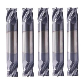 1/2" Chamfer Mill Solid Carbide End Mill - Double End - AlTiN Coated, 4 Flute, 90° Chamfer Angle, 3" Overall Length, 1/2" Cutting Diameter, 1/2" Shank Diameter