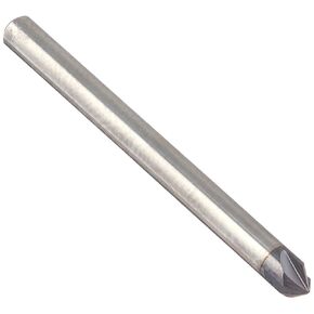Kodiak Cutting Tools KCT253257 USA Made Solid Carbide Chamfer Mill, AlTiN Coated, 90 Degree, 4 Flute, 1/8" Shank, 1/8" Diameter, 1-1/2" Overall Length