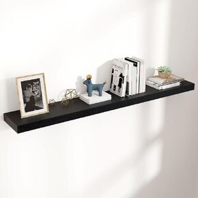 Floating Shelves for Wall, 2 Large Wall Mounted Shelves with Invisible Brackets, Long Wood Floating Wall Shelf Shelves for Living Room, Bedroom, Kitchen, Bathroom Decor (White, 36" W x 8" D x 1.5" H)