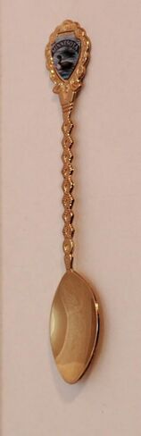 Minnesota State Souvenir Gold Plated Collectible Twist Spoon 5" lpco in Kuwait