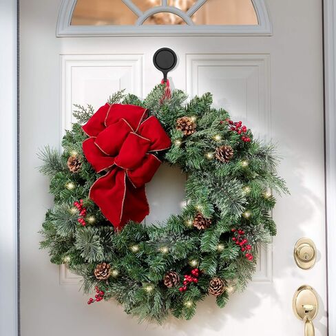 Haute Decor Attract Pinch-Free Magnetic Wreath Hanger (Antique Brass) - Set of 2 Magnets - for use on 1 Single-Pane Glass Door/Window or 2 Metal Doors/Surfaces in Saudi Arabia