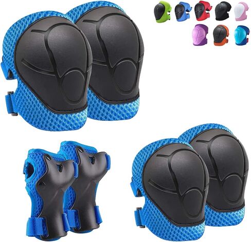 Knee Pads for Kids Kneepads and Elbow Pads Toddler Protective Gear Set Kids Elbow Pads and Knee Pads for Girls Boys with Wrist Guards 3 in 1 for Skating Cycling Bike Rollerblading Scooter in Saudi Arabia